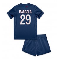 Camisa de Futebol Paris Saint-Germain Bradley Barcola #29 Equipamento Principal Infantil 2024-25 Manga Curta (+ Calças curtas)